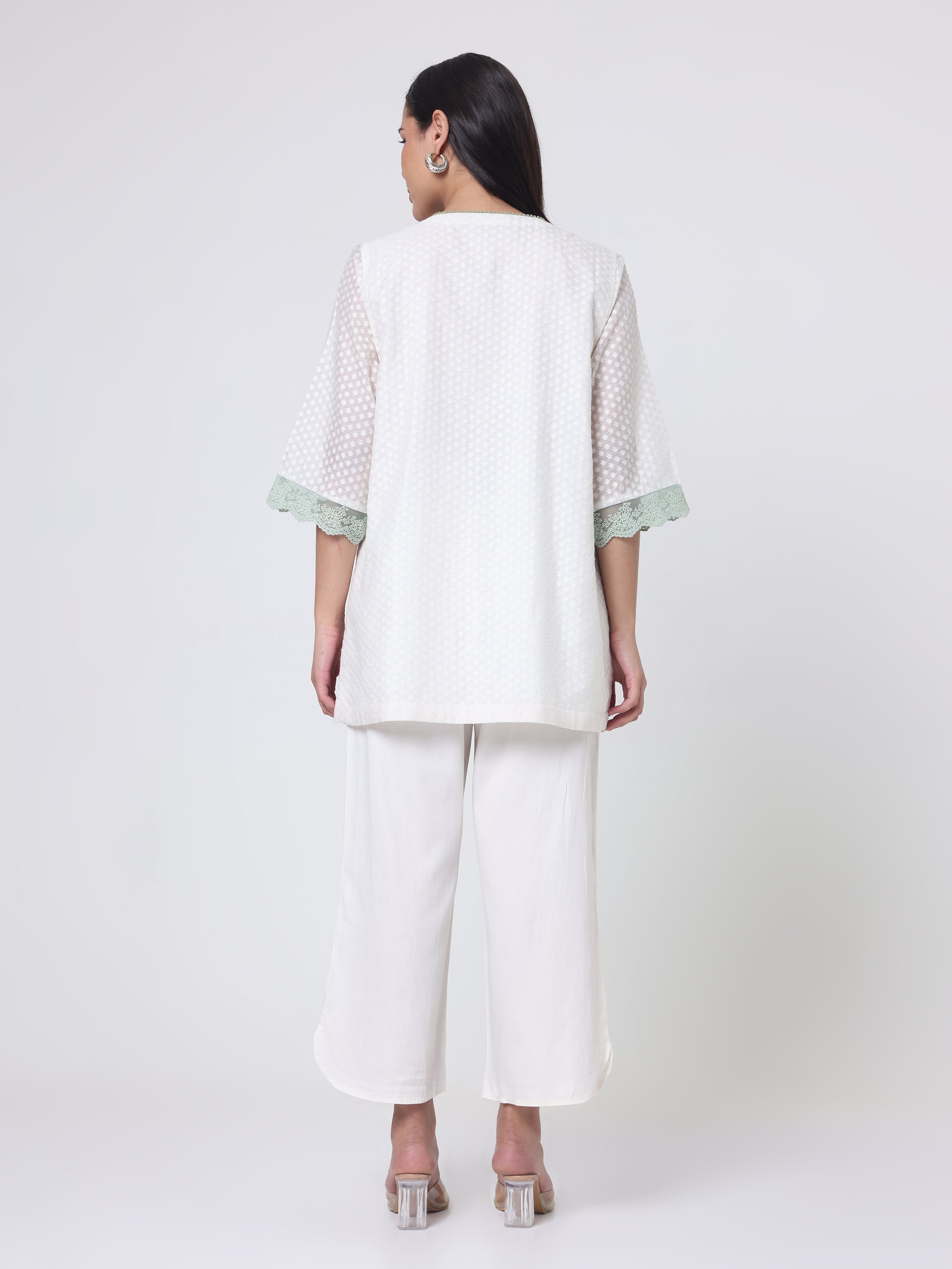 Psychedelic Embroidered Kurta With pants