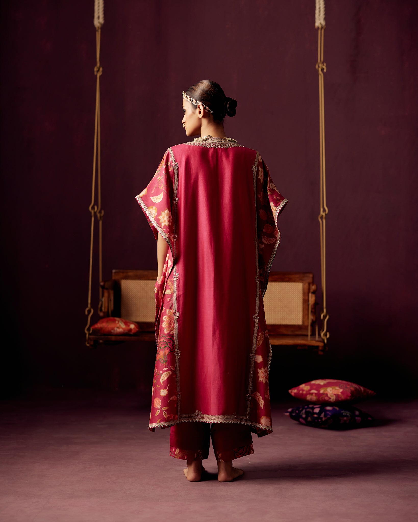 Magenta Kaftan with Pants