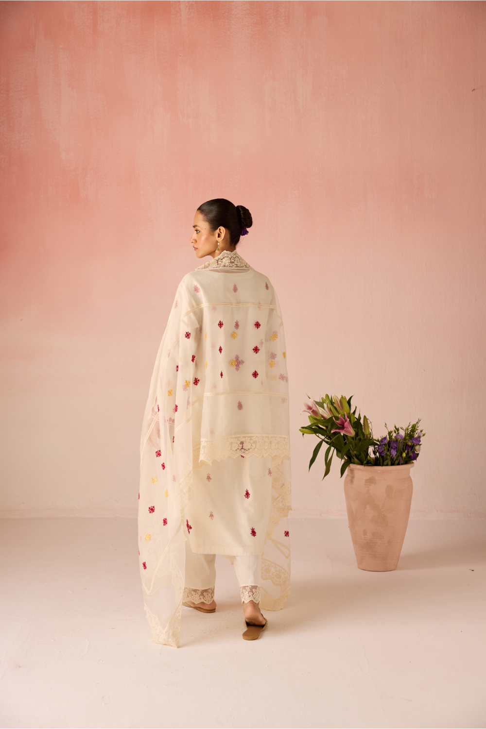 Ivory Glow Bahaara Long Kurta Set