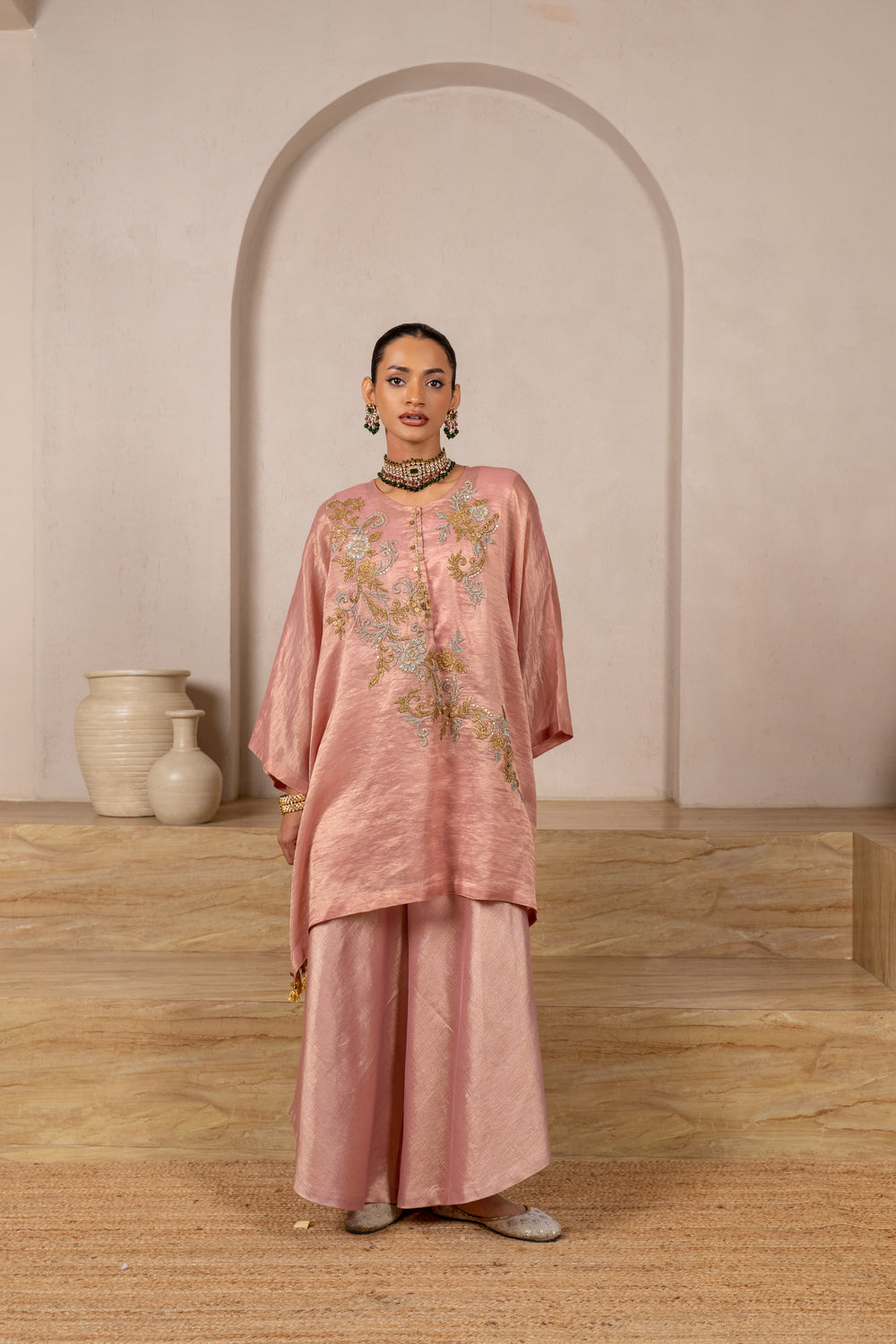 Gulabo Kaftan set with Flared pants