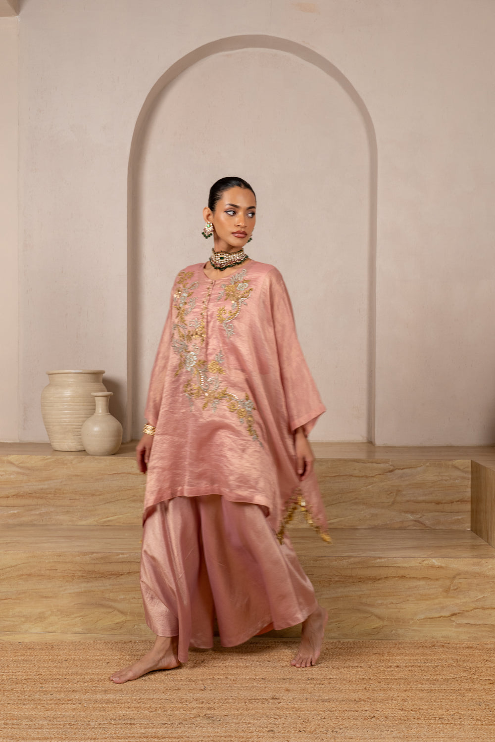 Gulabo Kaftan set with Flared pants