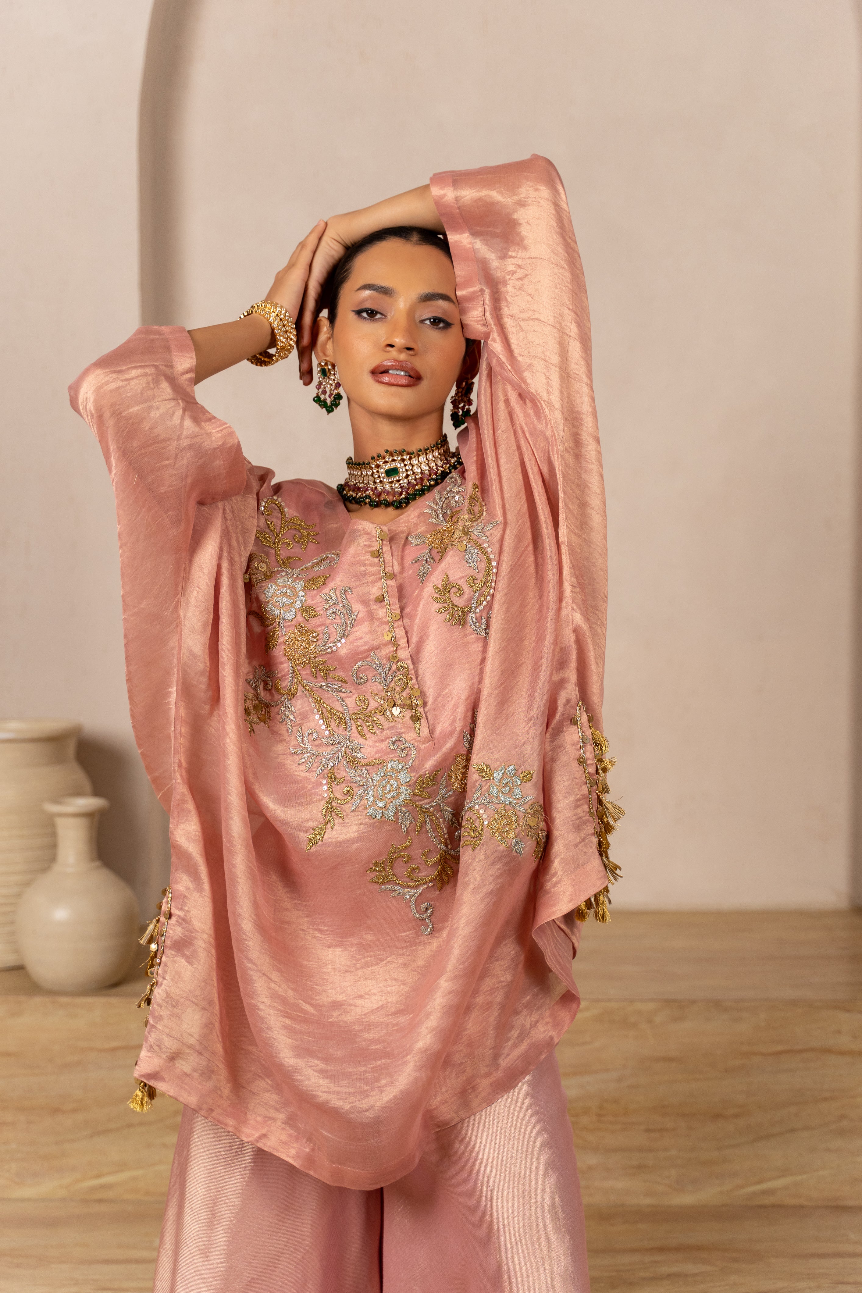 Gulabo Kaftan set with Flared pants