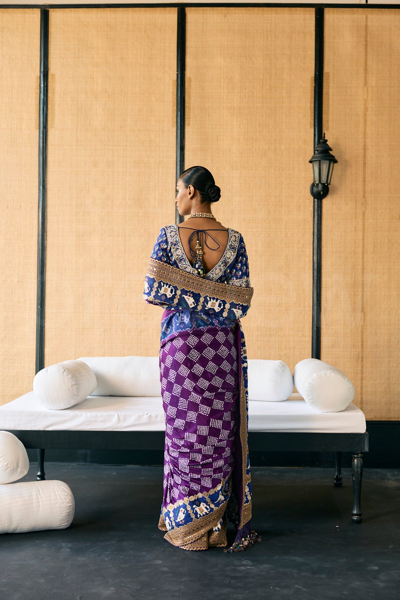 A blend of Bandhani tie-n-dye and Patola weave saree