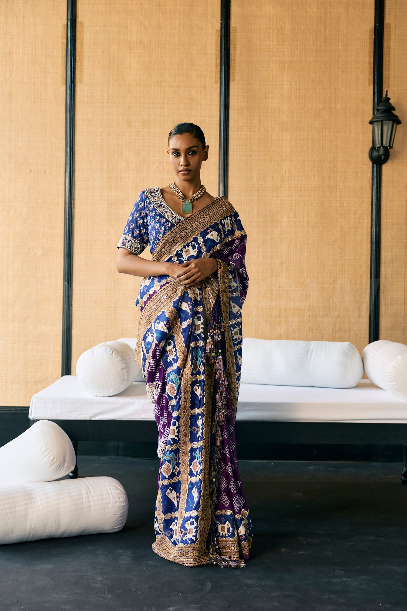 A blend of Bandhani tie-n-dye and Patola weave saree