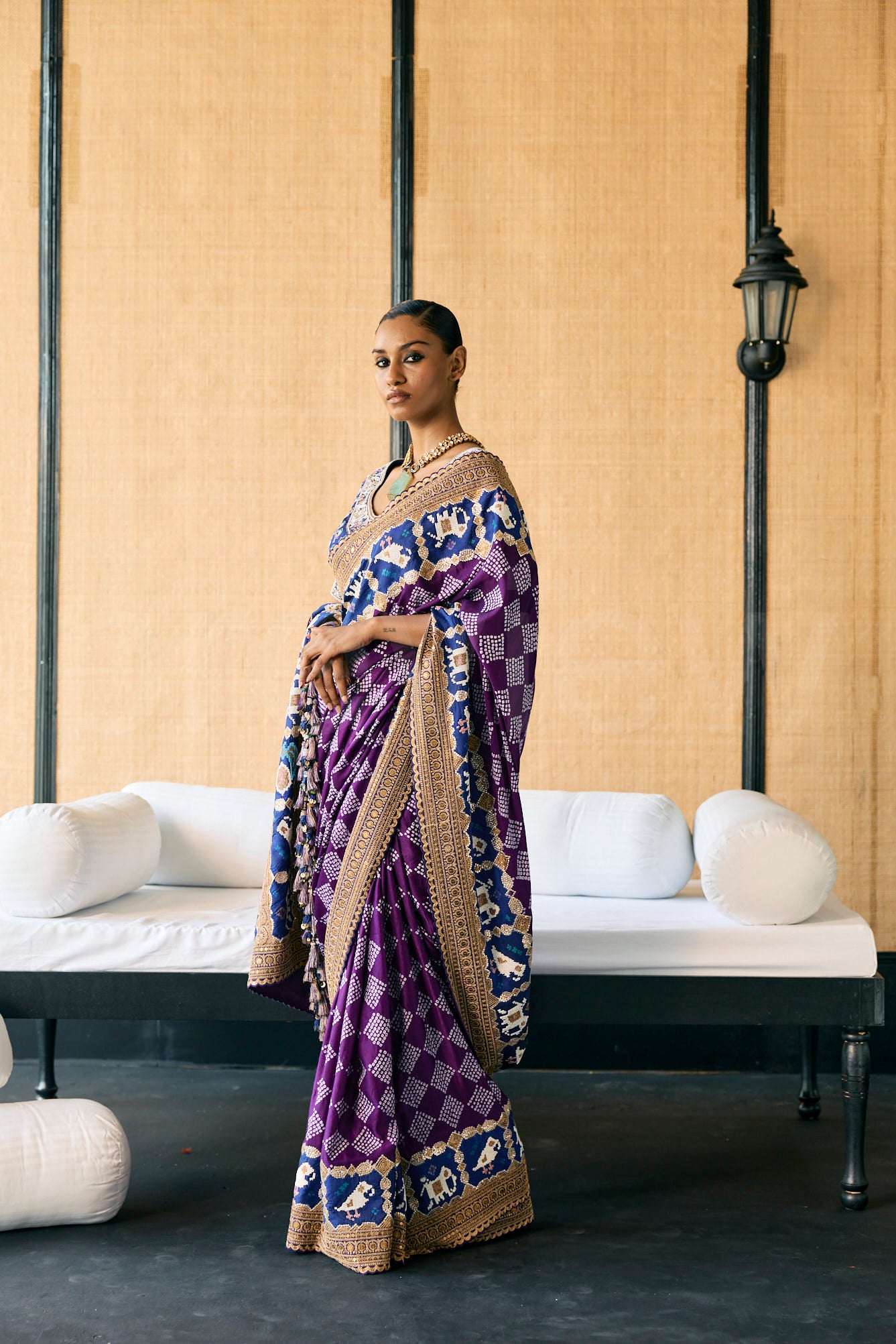 A blend of Bandhani tie-n-dye and Patola weave saree