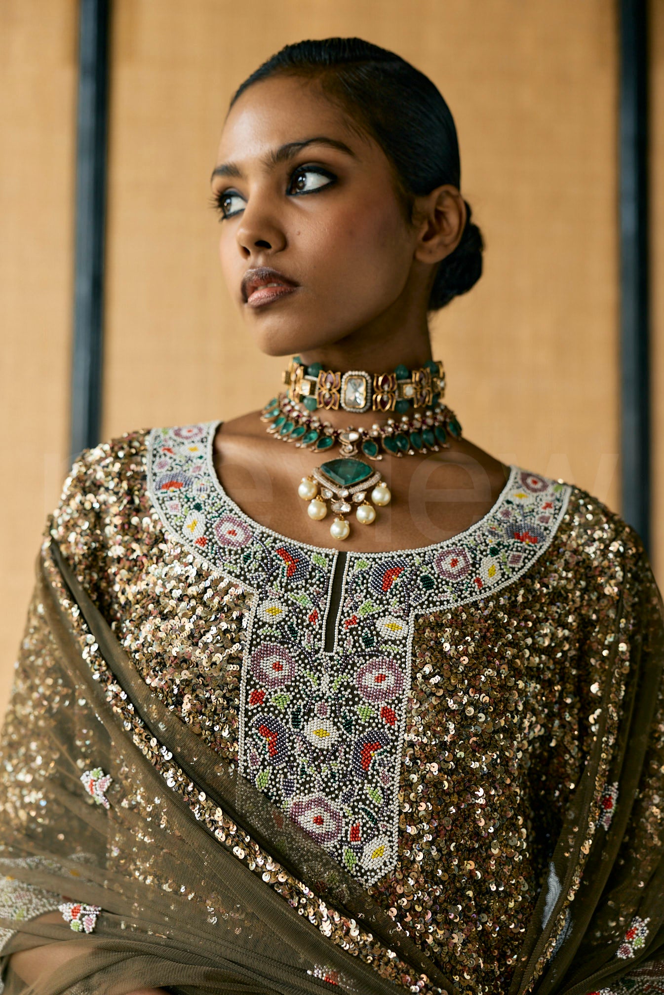 Shimmer embroidery sharara set to add elegance to your wardrobe for the cocktail nights