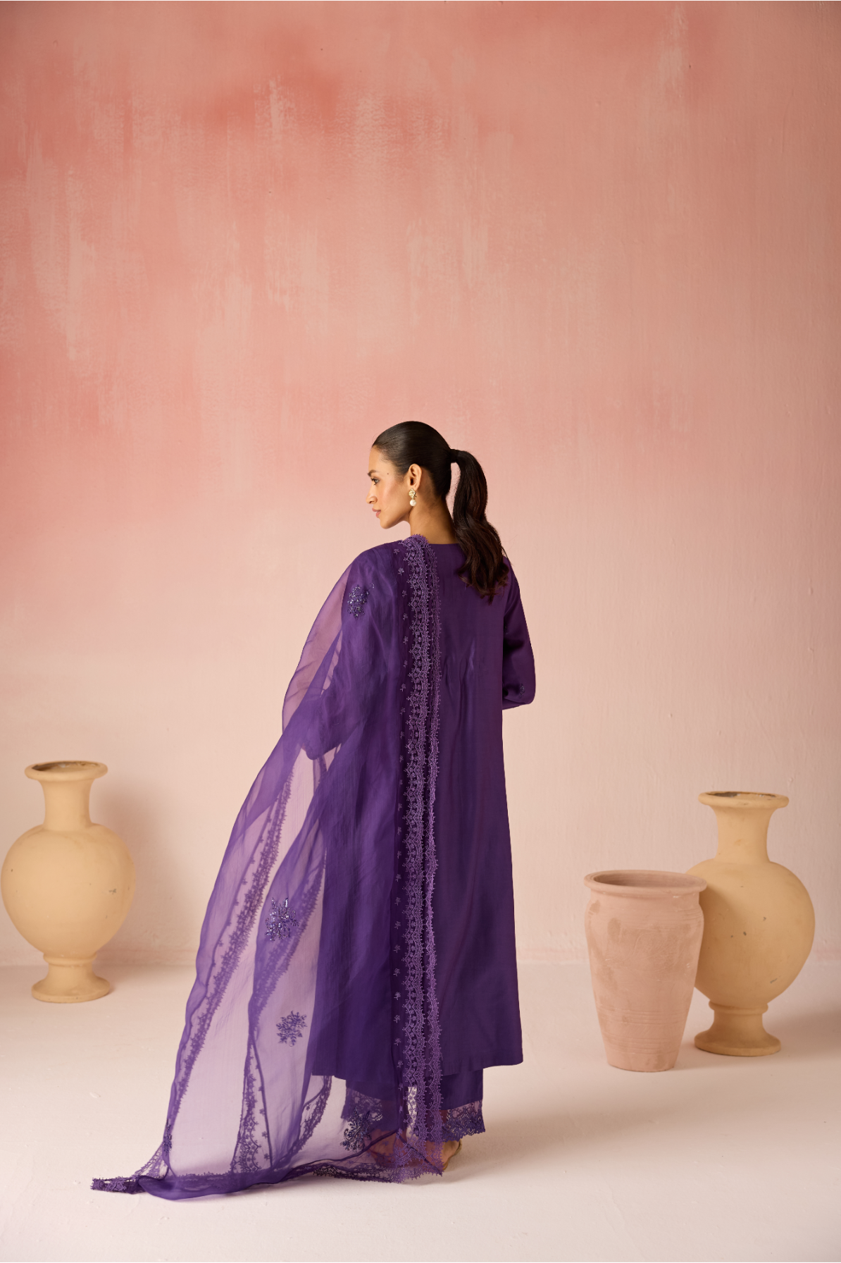 Yellow Orchid Baharaa Chanderi Silk Kurta Set