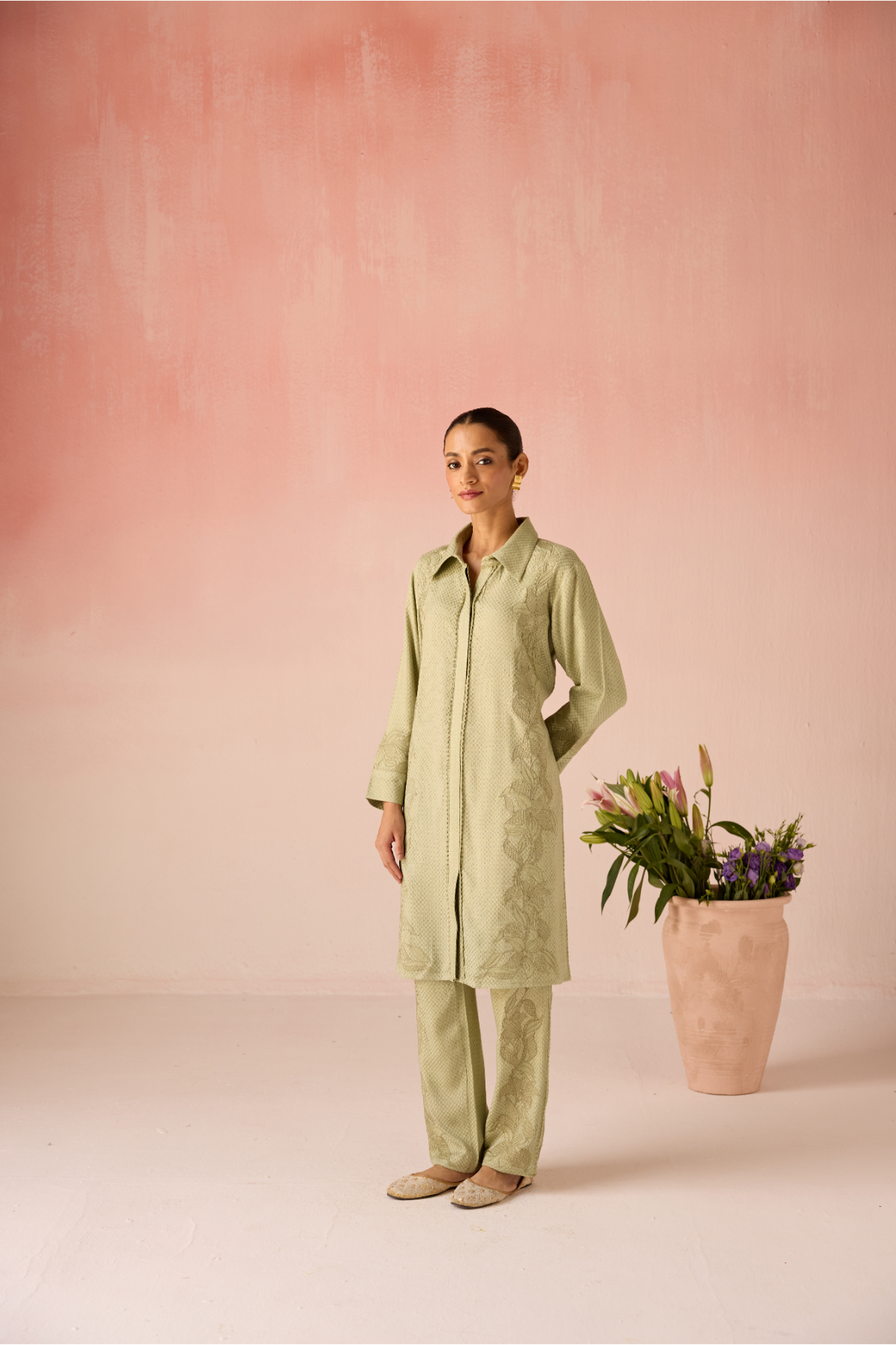 Sage Green Bahaara Co-ord Set