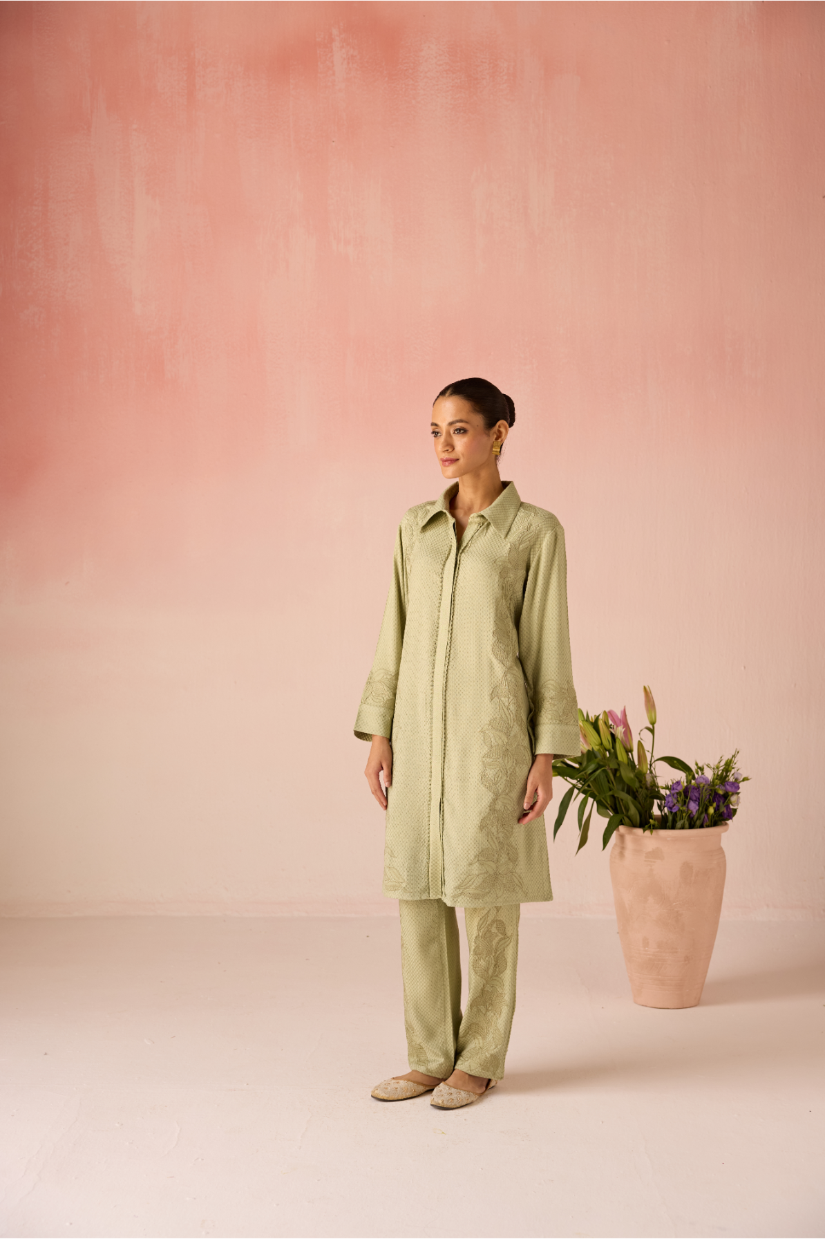 Sage Green Bahaara Co-ord Set