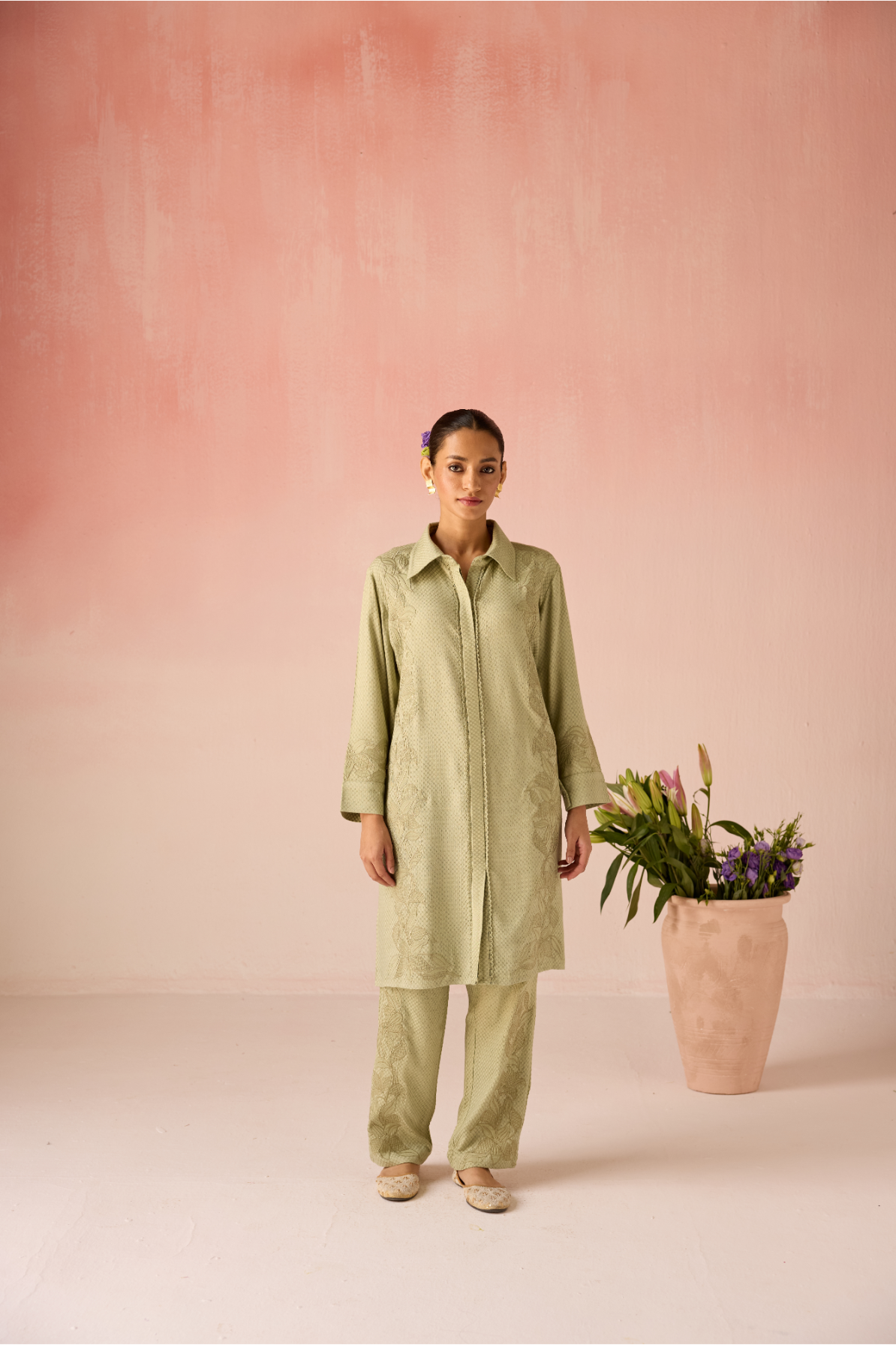 Sage Green Bahaara Co-ord Set