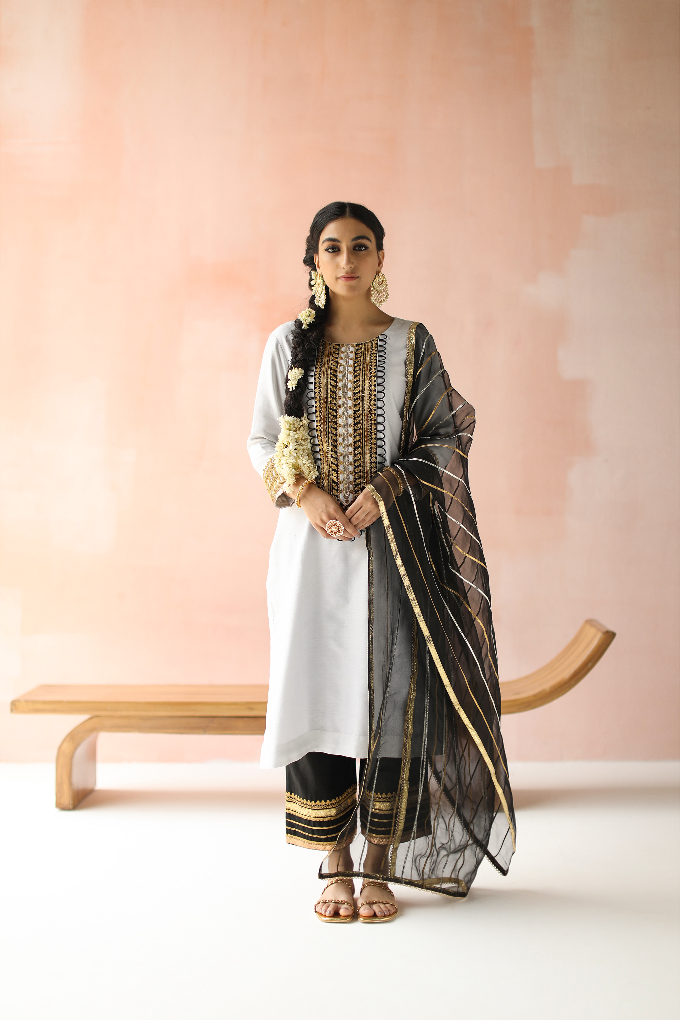 Kurta With Long Yoke & Pants