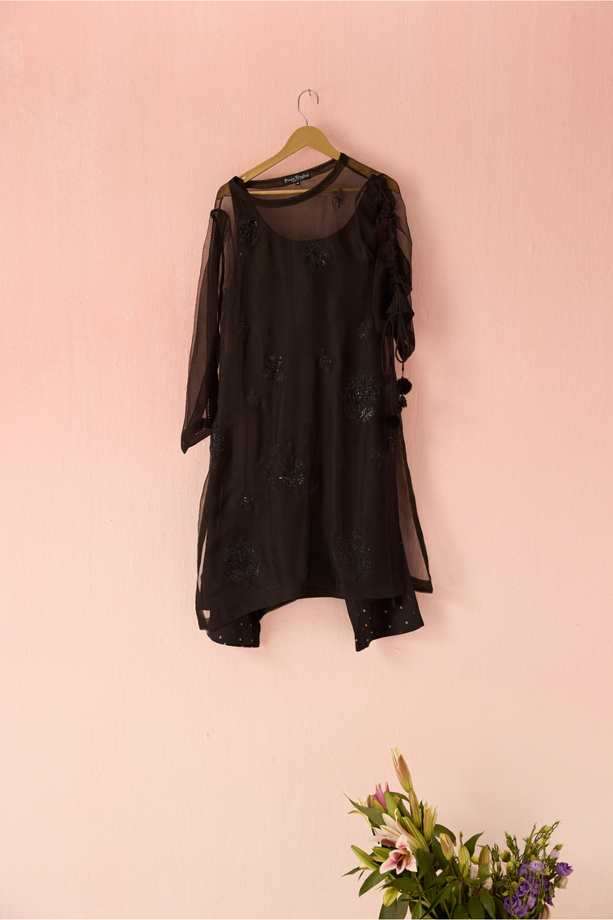 Red Ruby Bahaara Organza Kurta Set