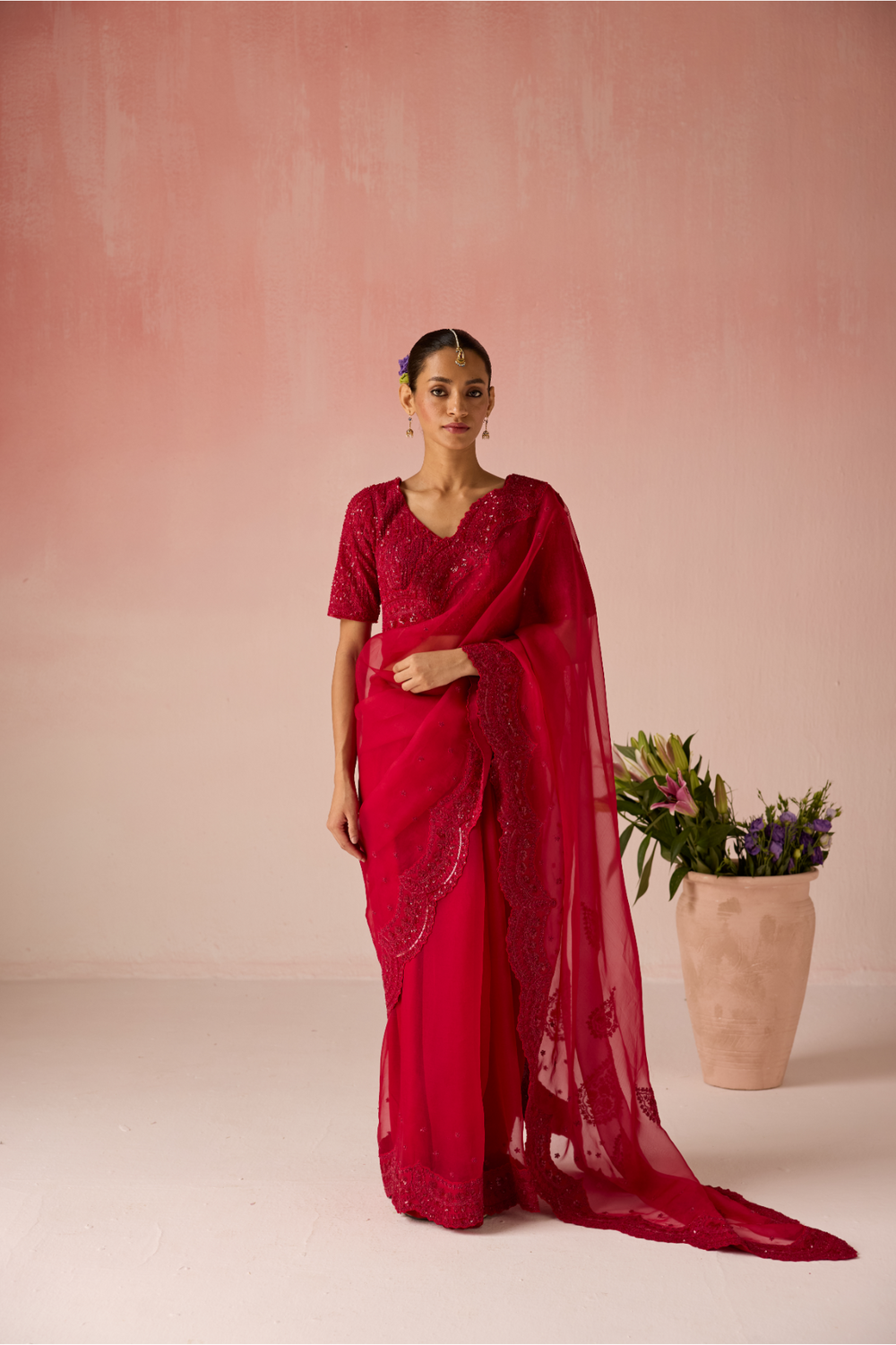 Black Bahaara Chanderi Silk Saree
