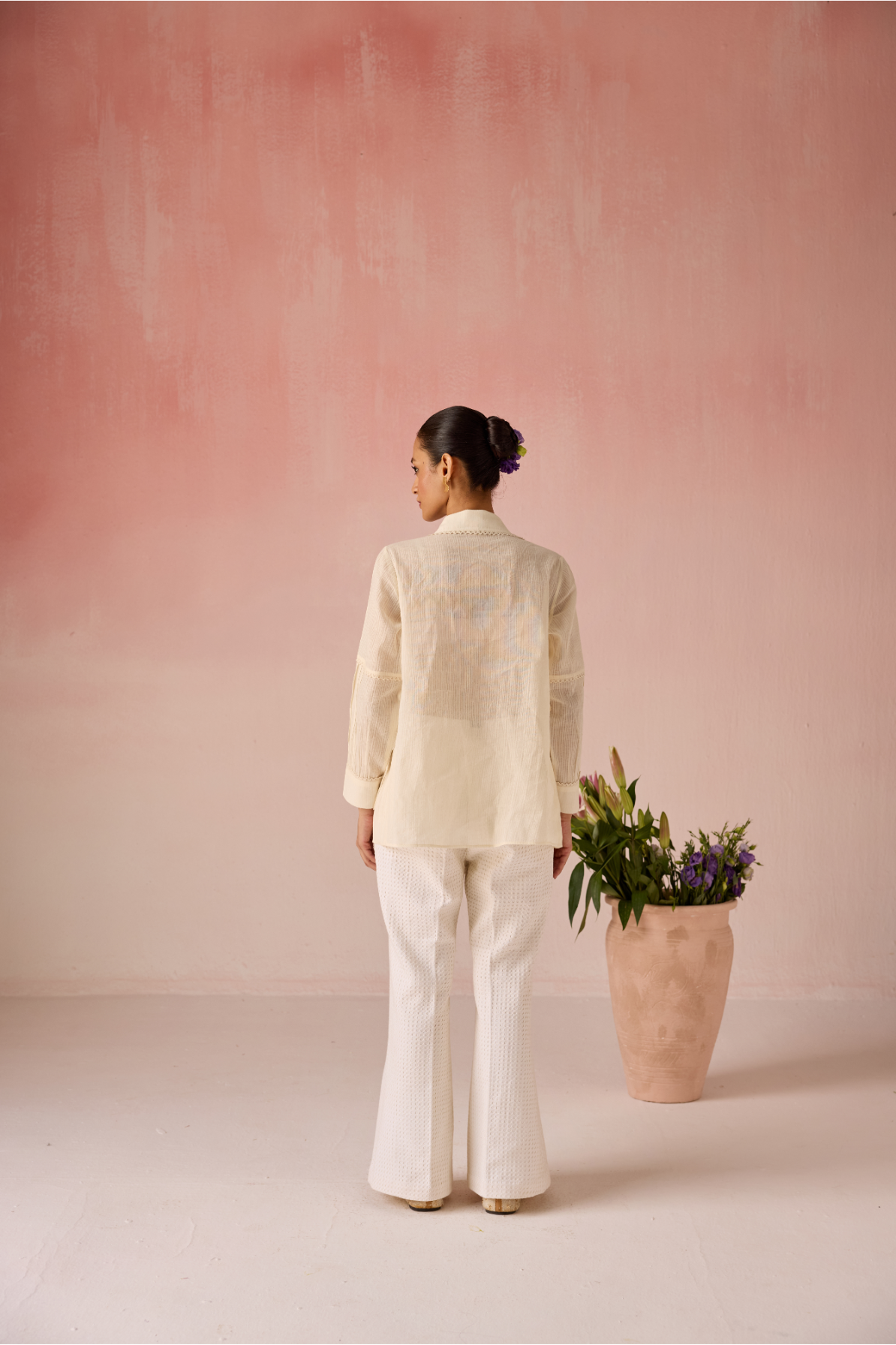 Cream Bahaara Co-ord Set