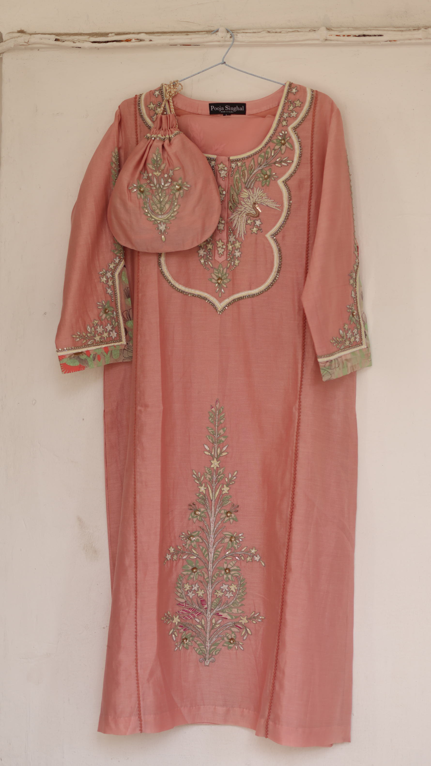 Petunia Applique Kurta With Delicate Pearl & Sequin