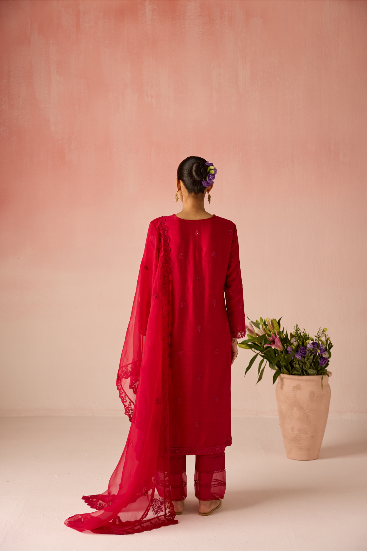 Kesar Bahaara Chanderi Silk Kurta Set