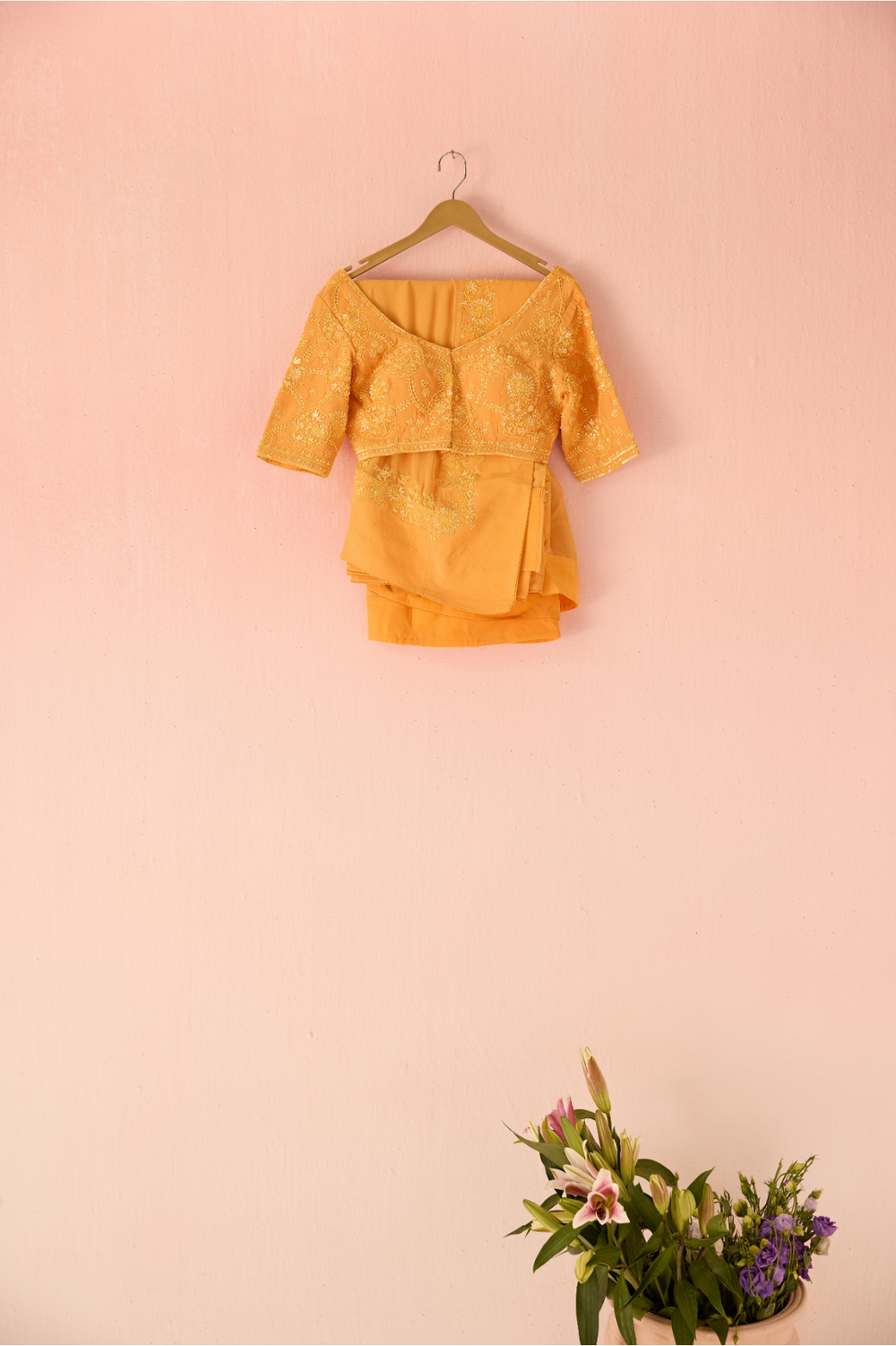 Orange Bahaara Georgette Saree