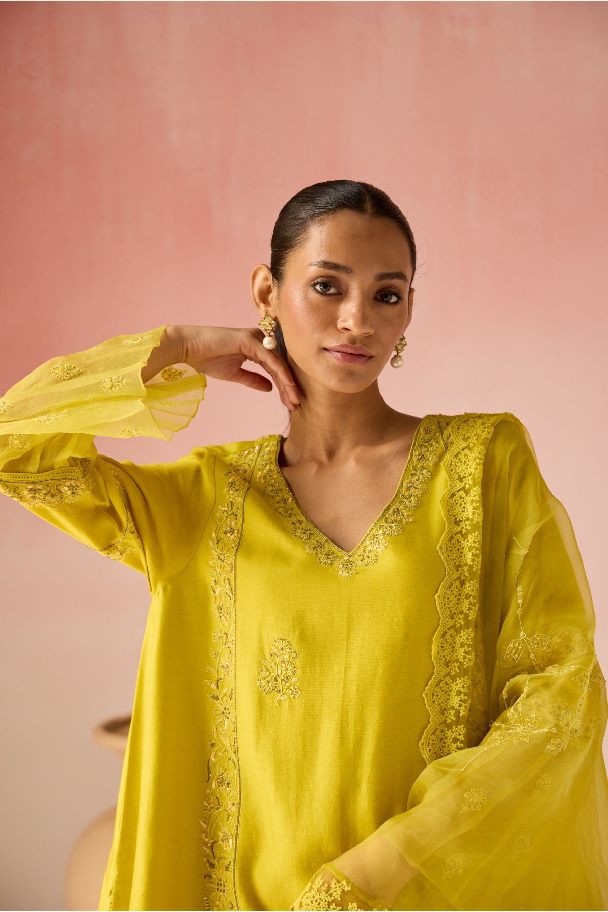 Limeleaf Bahaara Chanderi Silk Kurta Set